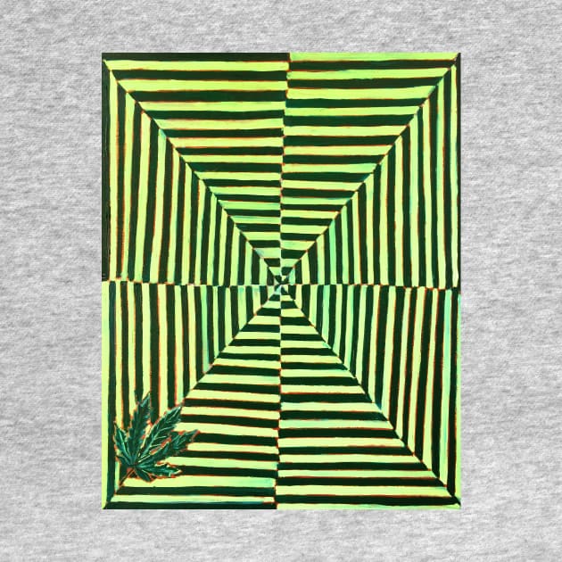 Trippy Weed Leaf by realartisbetter